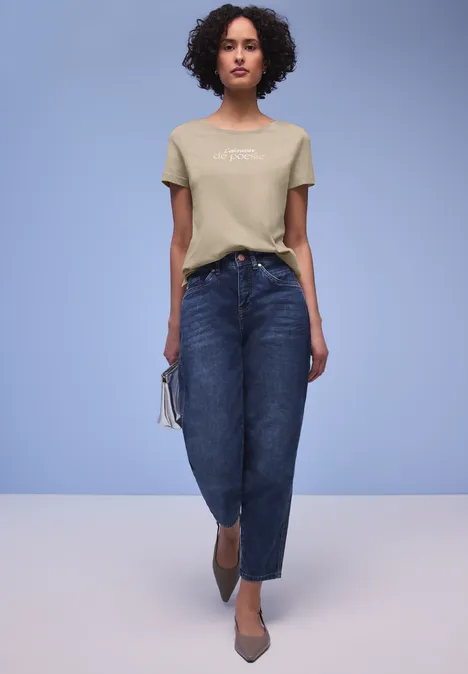 T-shirt avec wording timeless beige T-shirt avec wording timeless beige