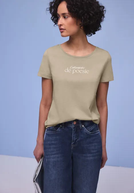 T-shirt avec wording timeless beige T-shirt avec wording timeless beige