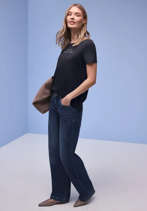 T-shirt avec wording shadowed navy T-shirt avec wording shadowed navy