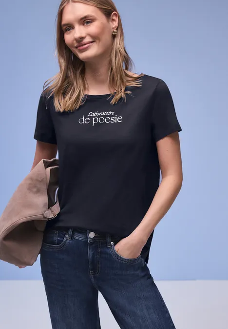 T-shirt avec wording shadowed navy T-shirt avec wording shadowed navy