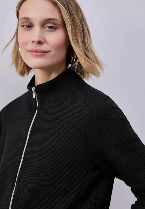 Jas met lange mouwen en schildpadhals Black