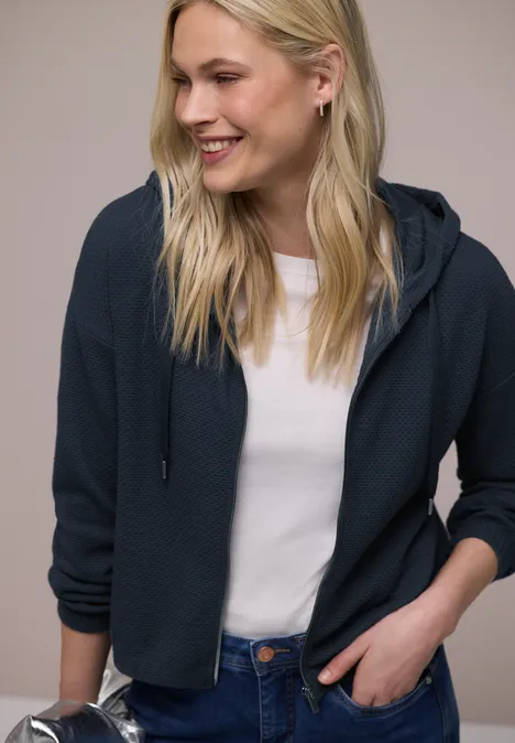 Veste courte à capuche shadowed navy