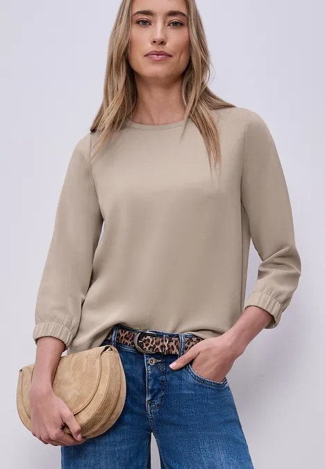 T-shirt en couleur unie morning beige
