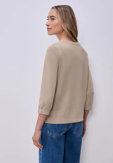 T-shirt en couleur unie morning beige