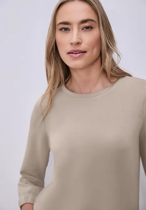 T-shirt en couleur unie morning beige