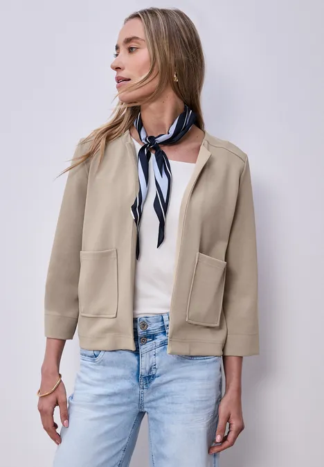 Veste look soie morning beige Veste look soie morning beige