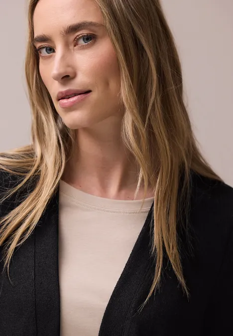 Veste à manches longues, coupe allongée Black Veste à manches longues, coupe allongée Black