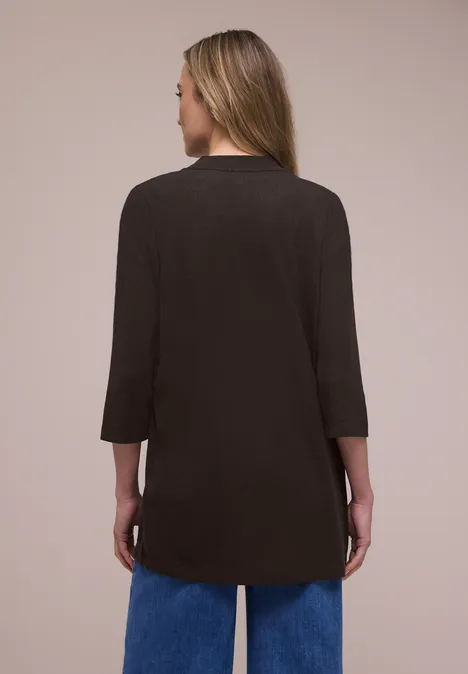 Veste à manches longues, coupe allongée espresso brown