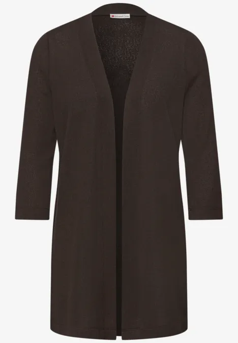 Veste à manches longues, coupe allongée espresso brown