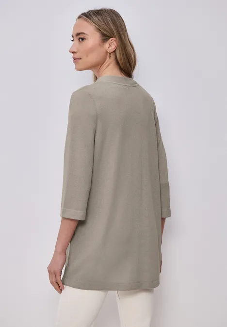 Veste à manches longues, coupe allongée timeless beige Veste à manches longues, coupe allongée timeless beige