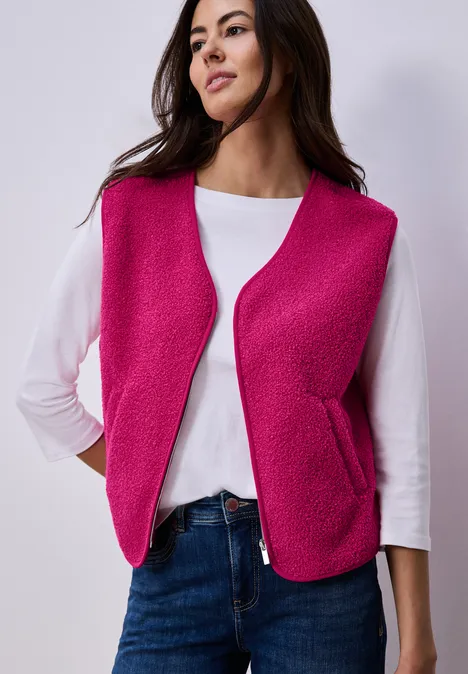 Vest met rits magenta dream