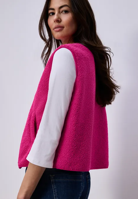 Vest met rits magenta dream