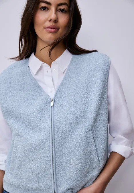 Vest met rits calm blue Vest met rits calm blue