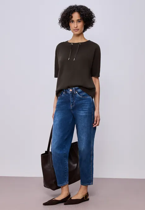 Chemise en soie espresso brown