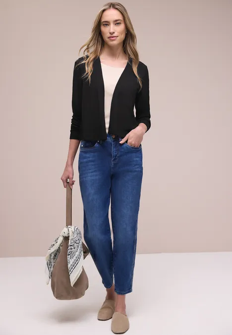 Veste à manches longues en look tricot Black Veste à manches longues en look tricot Black