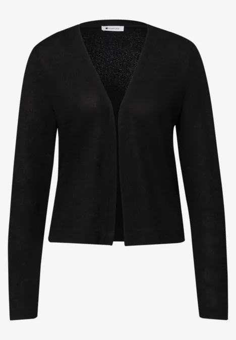 Veste à manches longues en look tricot Black Veste à manches longues en look tricot Black