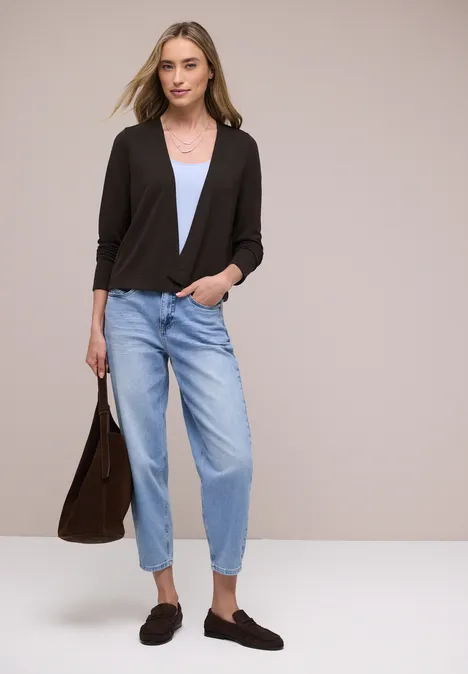 Veste à manches longues en look tricot espresso brown Veste à manches longues en look tricot espresso brown