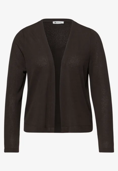 Veste à manches longues en look tricot espresso brown Veste à manches longues en look tricot espresso brown