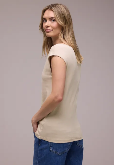 Koszulka Basic cotton beige
