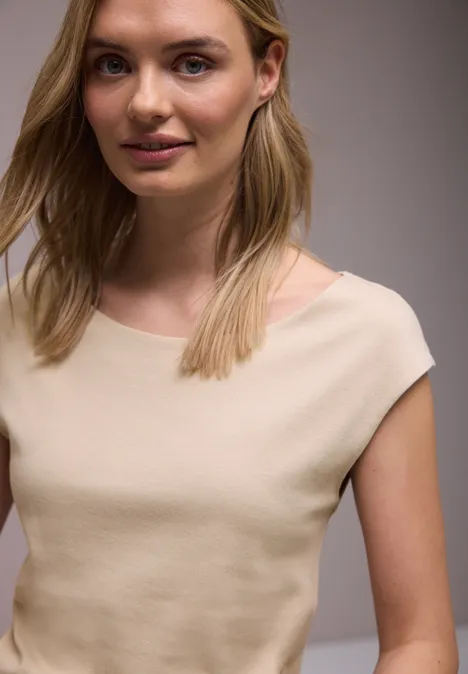 Koszulka Basic cotton beige
