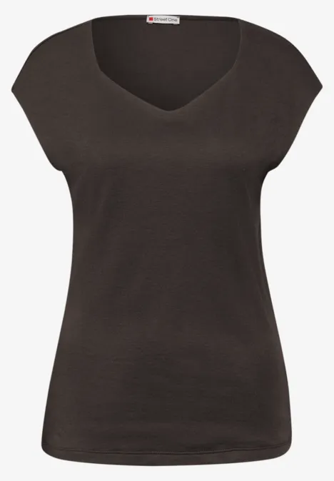 T-shirt sans manches avec encolure en diamant espresso brown T-shirt sans manches avec encolure en diamant espresso brown