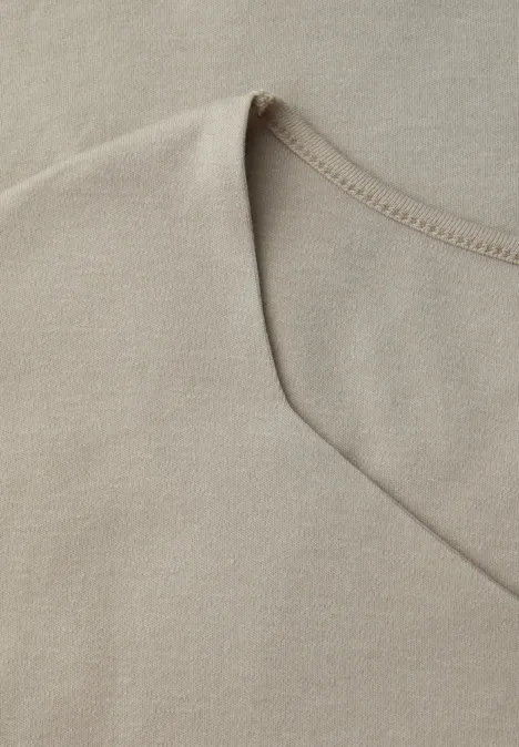 T-shirt sans manches avec encolure en diamant timeless beige T-shirt sans manches avec encolure en diamant timeless beige