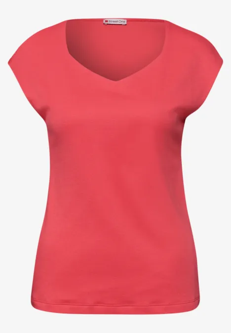 T-shirt sans manches avec encolure en diamant sunset red T-shirt sans manches avec encolure en diamant sunset red