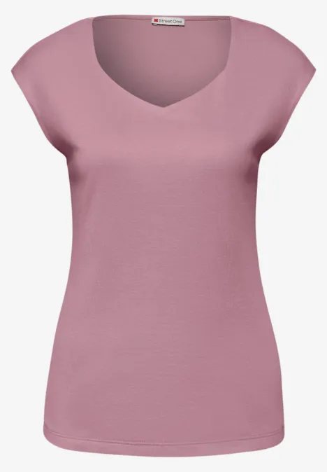 Ärmelloses Shirt mit Diamantausschnitt clouded blush Ärmelloses Shirt mit Diamantausschnitt clouded blush