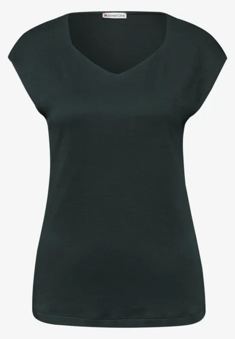 T-shirt sans manches avec encolure en diamant deep bound green T-shirt sans manches avec encolure en diamant deep bound green