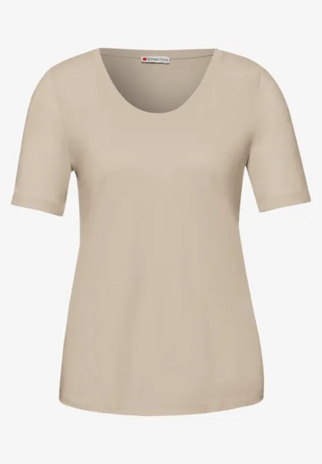 Basic T-Shirt mit Kurzarm im 2er-Pack cotton beige/espresso brown Basic T-Shirt mit Kurzarm im 2er-Pack cotton beige/espresso brown
