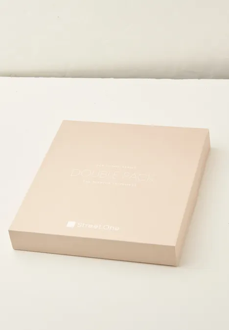 Basic T-Shirt mit Kurzarm im 2er-Pack cotton beige/espresso brown Basic T-Shirt mit Kurzarm im 2er-Pack cotton beige/espresso brown