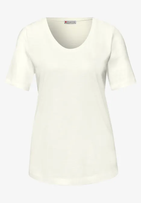 Basic T-Shirt mit Kurzarm im 2er-Pack off white/cotton beige