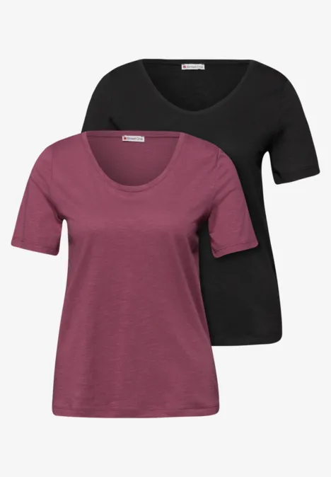 T-shirts basiques en pack de 2 black/dark clouded blush T-shirts basiques en pack de 2 black/dark clouded blush