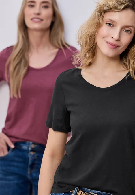 T-shirts basiques en pack de 2 black/dark clouded blush T-shirts basiques en pack de 2 black/dark clouded blush