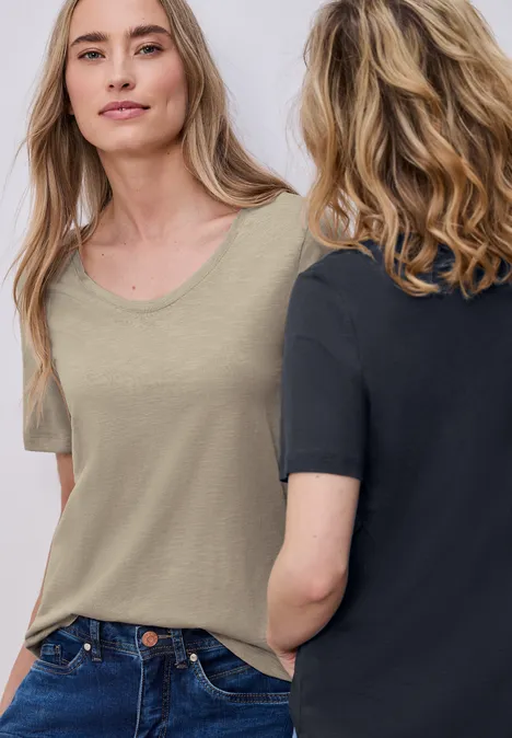 T-shirts basiques en pack de 2 shadowed navy/timeless beige T-shirts basiques en pack de 2 shadowed navy/timeless beige