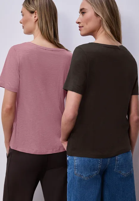 T-shirts basiques en pack de 2 espresso brown/clouded blush T-shirts basiques en pack de 2 espresso brown/clouded blush