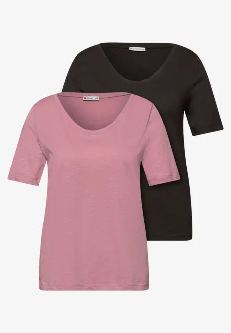 T-shirts basiques en pack de 2 espresso brown/clouded blush T-shirts basiques en pack de 2 espresso brown/clouded blush