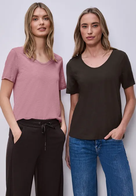 T-shirts basiques en pack de 2 espresso brown/clouded blush T-shirts basiques en pack de 2 espresso brown/clouded blush