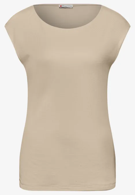 Basic Shirt mit Boatneck im 2er-Pack off white/cotton beige Basic Shirt mit Boatneck im 2er-Pack off white/cotton beige