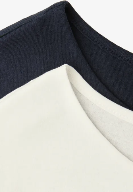 T-shirts basiques en pack de 2 off white/shadowed navy T-shirts basiques en pack de 2 off white/shadowed navy
