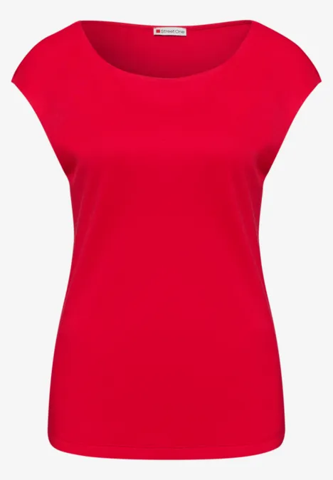 Basic Shirt mit Boatneck im 2er-Pack black/salsa red Basic Shirt mit Boatneck im 2er-Pack black/salsa red