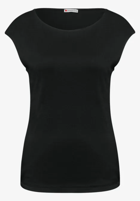 Basic Shirt mit Boatneck im 2er-Pack black/salsa red Basic Shirt mit Boatneck im 2er-Pack black/salsa red