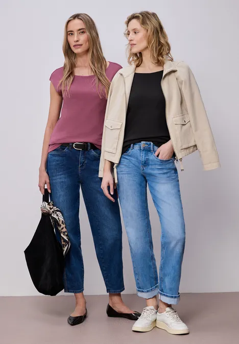 Basic Shirt mit Boatneck im 2er-Pack black/dark clouded blush Basic Shirt mit Boatneck im 2er-Pack black/dark clouded blush