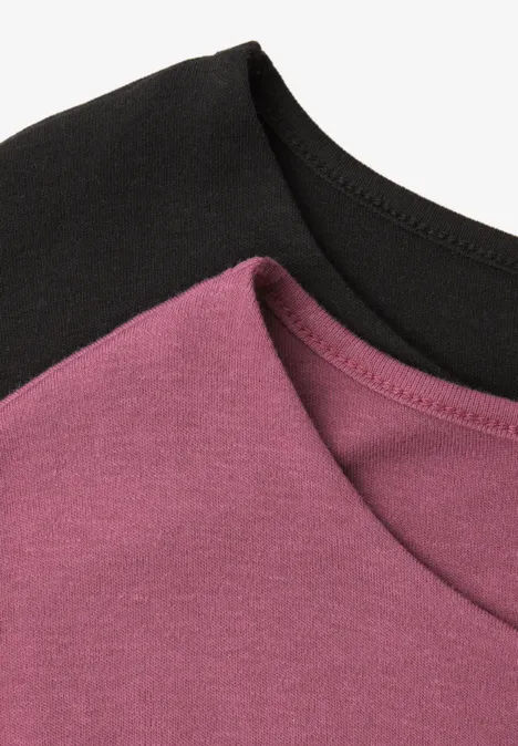 Basic Shirt mit Boatneck im 2er-Pack black/dark clouded blush Basic Shirt mit Boatneck im 2er-Pack black/dark clouded blush