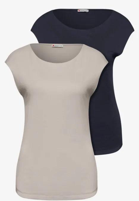 T-shirts basiques en pack de 2 shadowed navy/timeless beige T-shirts basiques en pack de 2 shadowed navy/timeless beige