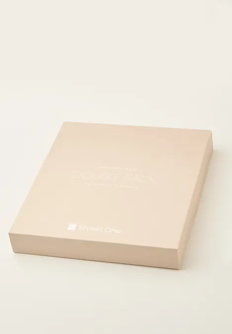 Shirt met hartvormige halslijn in een pak van 2 black/dark clouded blush Shirt met hartvormige halslijn in een pak van 2 black/dark clouded blush