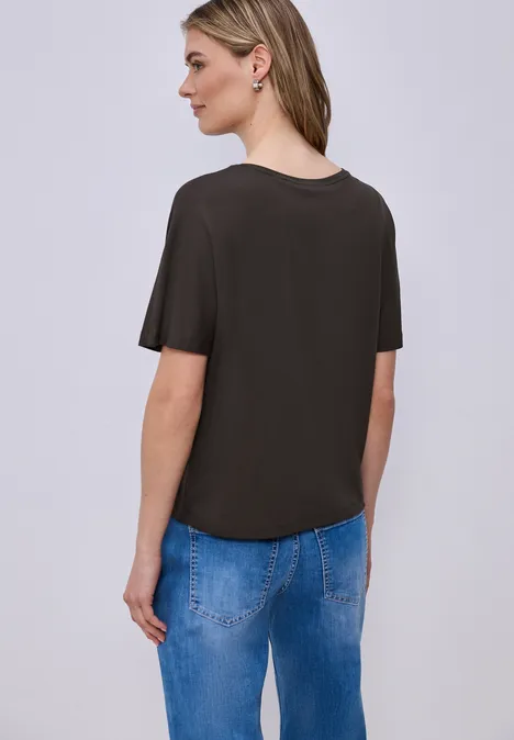 Basic Shirt met schouders espresso brown Basic Shirt met schouders espresso brown