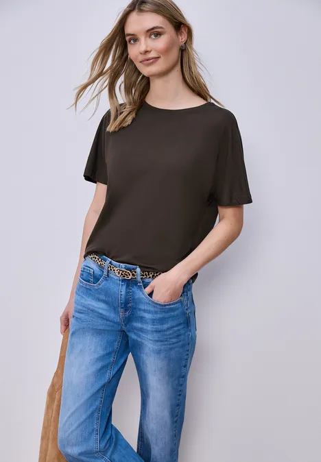 Basic Shirt met schouders espresso brown Basic Shirt met schouders espresso brown