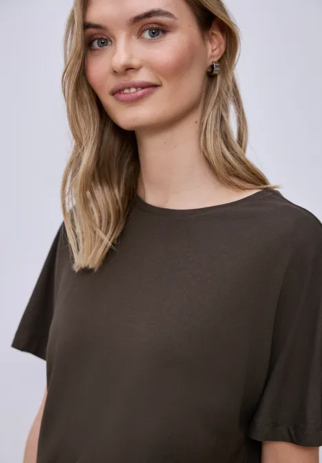 Basic Shirt met schouders espresso brown Basic Shirt met schouders espresso brown