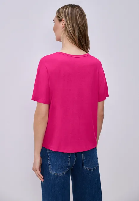 Basic Shirt met schouders magenta dream Basic Shirt met schouders magenta dream